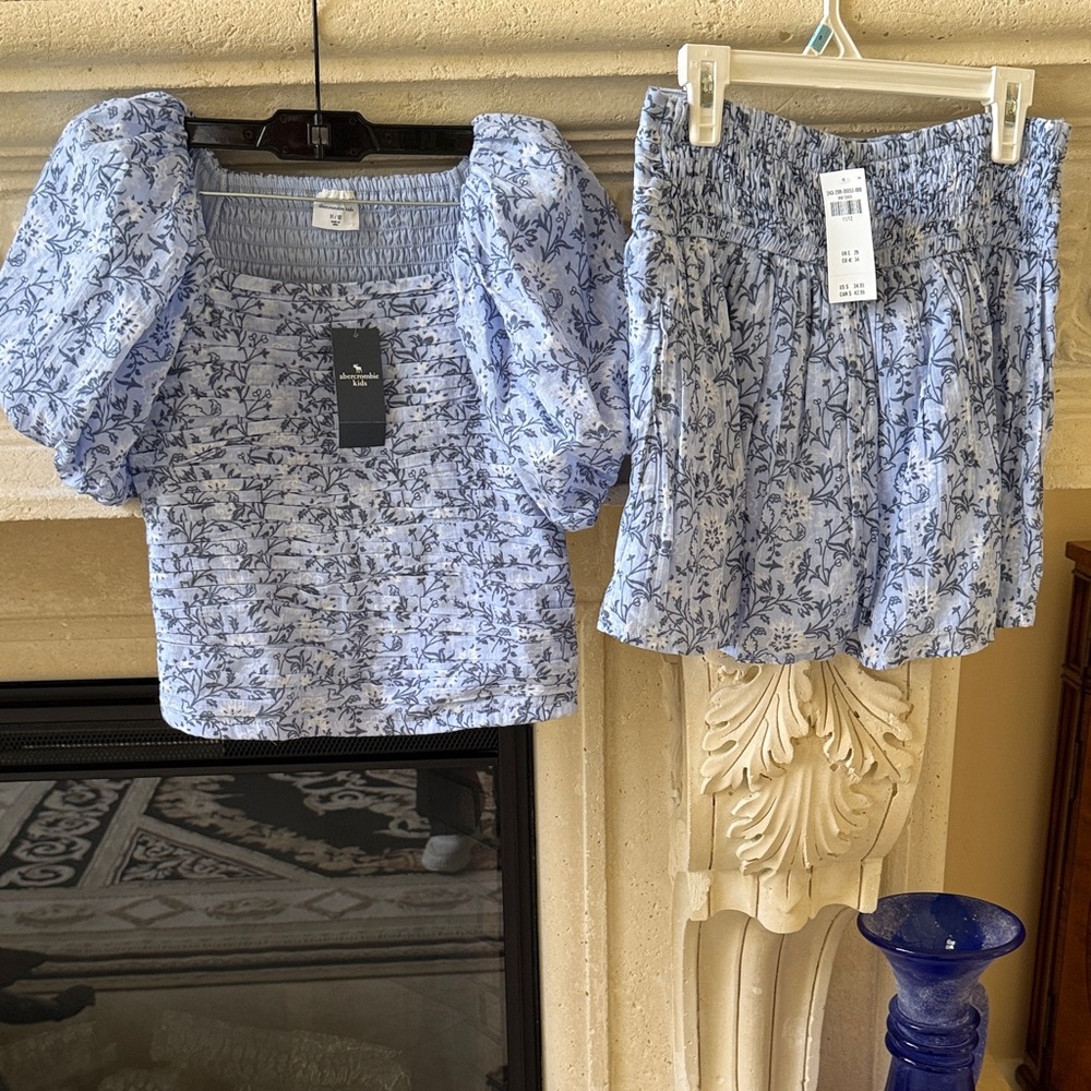 Abercrombie Kids top and skort 11/12 nwt